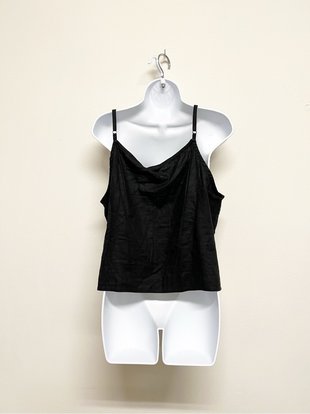 The North Face Womens Classic Black Tie Front Spaghetti Strap Linen Tank Top XL - Picture 2 of 10